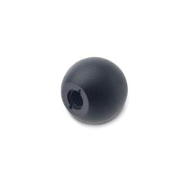 DIN 319 Boules en plastique, à trou taraudé ou insert taraudé Matériau: KT - Plastique<br />Type: C - Avec trou taraudé (aucun insert)