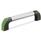 EN 767.1 Aluminum Tubular Handles, Anodized Tube, End Caps Plastic, Ergostyle® Color of the end cap: DGN - Green, RAL 6017, shiny finish