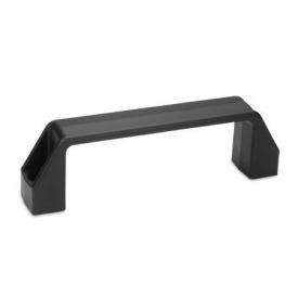 EN 528 Plastic, Cabinet U-Handles, with Counterbored Mounting Holes Material: PA - Plastic<br />Color: SW - Black, RAL 9005, matte finish