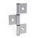 Aluminum Triple Winged Hinges, for Profile Systems / Panel Elements