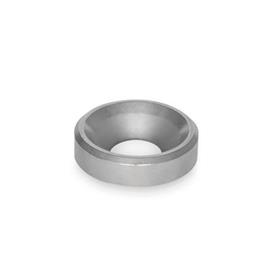 GN 6341 Stainless Steel Washers Type: B - With bore for countersunk screw