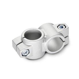 GN 132 Aluminum Two-Way Connector Clamps Finish: BL - Plain finish, Matte shot-blasted finish
