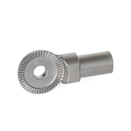 GN 187.5 Stainless Steel Serrated Locking Plates, Stud / Flange / Plate Type Type: A - Plain stud (weldable)