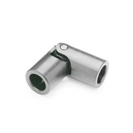 GN 9080 Steel Universal Joints, Single or Double Jointed Type: EG - Single jointed, friction bearing