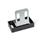GN 4470 Zinc Die-Cast Magnetic Catches, with Rubberized Magnetic Surface Type: A2 - Magnetic surface top, with slotted hole
Identification: L3 - With strike plate, L-profile, with slotted hole, extended
Finish: SW - Black, RAL 9005, textured finish