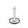 GN 44 Stainless Steel AISI 316L Leveling Feet, Threaded Stud Type Type (Base): D1 - With rubber cap, clipped on, black
Version (Stud): SK - With nut, external hex at the bottom