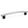 GN 666.4 Aluminum / Stainless Steel Tubular Arch Handles, Aluminum Handle Legs, with Tapped Inserts Finish: EL - Anodized finish, natural color