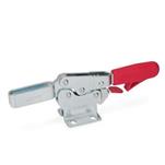 Steel Horizontal Acting Toggle Clamps, with Safety Hook, with Horizontal Mounting Base