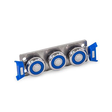 GN 2494 Stainless Steel Cam Roller Carriages for Cam Roller Linear Guide Rails GN 2492 