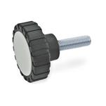 Technopolymer Plastic Hollow Knurled Knobs, with Steel or Stainless Steel Threaded Stud