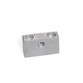 GN 828 Aluminum Bearing Blocks, for Adjusting Screws GN 827 Type: A - With thread, mounting from the top