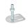 GN 42 Steel Leveling Feet, Tapped Socket or Threaded Stud Type, with Slotted Mounting Hole, Rectangular Shape Type (Base): G0 - Without rubber pad, with 2 slotted holes
Version (Stud / Socket): UK - With nut, internal hex at the top, wrench flat at the bottom