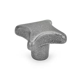 DIN 6335 Cast Iron Hand Knobs, with Tapped or Plain Bore Material: GG - Cast iron<br />Type: E - With tapped blind bore