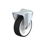 Zinc plated steel stamping Medium Duty Fixed Polyurethane Treaded Casters, with Plate Mounting, Medium-Heavy Duty Bracket Series