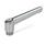 GN 300.1 Zinc Die-Cast Adjustable Levers, Tapped or Plain Bore Type, with Stainless Steel Components Color: CR - Chrome plated