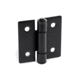 GN 136 Stainless Steel Sheet Metal Hinges, Square or Vertically Extended Material: NISW - Black, RAL 9005, textured finish<br />Type: B - With through holes<br />Bildvarianten: l2 (q) - square