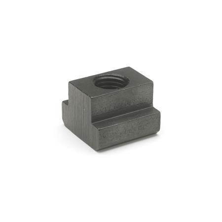 Practical Carbon Steel T-Slot Nut T-Nut Tapped Through M18 Thread Black for Industrial 2pcs T-Slot Nut