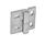 GN 235 Stainless Steel Hinges, Adjustable Material: NI - Stainless steel
Type: HB - Horizontal and vertical slots
Finish: GS - Matte shot-blasted finish