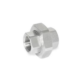 GN 7405 Stainless Steel Strainer Fittings Type: A - Fitting with internal thread on both ends