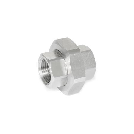 GN 7405 Stainless Steel Strainer Fittings Type: A - Fitting with internal thread on both ends