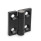 GN 437.4 Zinc Die-Cast Hinges, with 4 Indexing Positions Type: 3 - Holding torque 2.5 Nm
Color: SW - Black, RAL 9005, textured finish