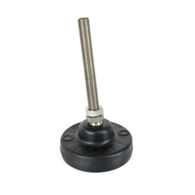  PM 500.1 Stainless Steel &quot;PolyMount&quot;™ Leveling Mounts, Plastic Base, Threaded Stud Type Type: E - With rubber pad