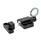 GN 724.6 Steel / Stainless Steel Indexing Plungers, with Chamfered Pin, with Mounting Flange Type: C4 - Chamfer, left
Material / Finish: SW - Black, RAL 9005, textured finish
Identification no.: 2 - With catch