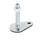GN 42 Steel Leveling Feet, Tapped Socket or Threaded Stud Type, with Mounting Hole, Teardrop Shape Type (Base): A3 - With rubber pad, vulcanized, black
Version (Stud / Socket): UK - With nut, internal hex at the top, wrench flat at the bottom