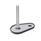 GN 43 Metric Thread, Stainless Steel Leveling Feet, Tapped Socket or Threaded Stud Type, with Mounting Hole, Teardrop Shape Type (Base): D1 - With rubber cap, clipped on, black
Version (Stud / Socket): S - Without nut, external hex at the bottom
