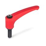 Manettes indexables en zinc moulé sous pression Ergostyle®, de type goujon fileté avec composants en acier