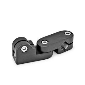 GN 287 Aluminum Swivel Clamp Connector Joints Finish: SW - Black, RAL 9005, textured finish