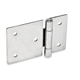 GN 136 Stainless Steel Sheet Metal Hinges, Horizontally Extended Material: A4 - AISI 316<br />Type: B - With through holes<br />Bildvarianten: l1 (b) - on both sides elongated