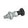GN 717 Steel Indexing Plungers, Lock-Out and Non Lock-Out, with Knob Type: BK - Non lock-out, with lock nut