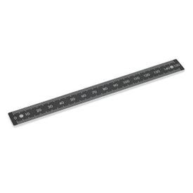 GN 711.2 Aluminum Rulers, with Mounting Holes Type: W - Figures horizontally arranged (Figure sequences L, M, R)<br />Figure sequence: L