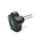 EN 5337.2 Technopolymer Plastic Five-Lobed Knobs, with Steel Threaded Stud Color of the cover cap: DGN - Green, RAL 6017, matte finish