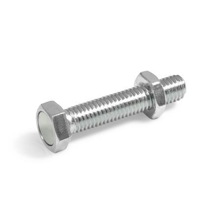 GN 251.6 Steel Stop Bolts, with Retaining Magnet 