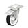  LEX-POTH Roulette pivotante en inox avec roue à bande de roulement polyuréthane, avec support de platine Type: XR-FI - Roulement à rouleaux en inox avec frein stop-fix