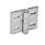 GN 235 Stainless Steel Hinges, Adjustable Material: NI - Stainless steel
Type: B - Horizontal slots
Finish: GS - Matte shot-blasted finish