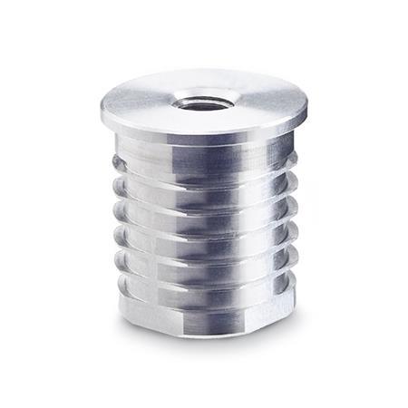 GN 992 Extremos de tubo roscados de aluminio, tipo redondo o cuadrado  Bildzuordnung: D - Para tubos redondos
