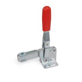 GN 810 Steel Vertical Acting Toggle Clamps, with Horizontal Mounting Base Type: A - U-bar version, with two flanged washers