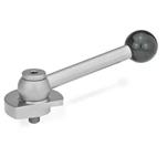 Stainless Steel Clamping Cam Units, Downward Clamping, with Threaded Bolt