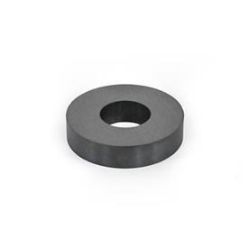 GN 55.1 Unshielded Raw Magnets, Hard Ferrite, Disk-Shaped, with Bore or Countersunk Hole Outside diameter d<sub>1</sub>: B - Bore