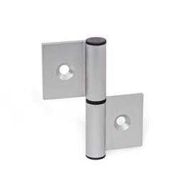 GN 2294 Aluminum Double Winged Lift-Off Hinges, for Profile Systems / Panel Elements Type: A - Exterior hinge wings<br />Identification : C - With countersunk holes<br />Bildzuordnung: 82