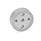 GN 187.4 Placas de bloqueo dentadas de acero inoxidable Tipo: C - Con agujero roscado d<sub>3</sub> en el centro, con dos agujeros roscados para atornillar