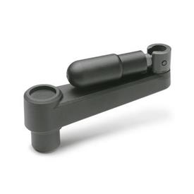 EN 570.3 Technopolymer Plastic Crank Handles, with Locking Retractable Handle, with Steel Retractable Mechanism 