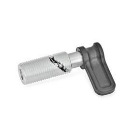 GN 712.1 Steel Cam Action Indexing Plungers, Plunger Pin Retracted in Normal Position Type: R - Lock-out, without lock nut