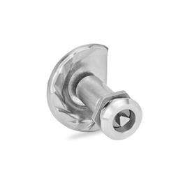 GN 119 Loquets à compression inox, manipulation par élément d'actionnement ou clé à douille Matériau: NI - Inox<br />Type: DK - Avec broche triangulaire