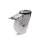 EN 22892 Roulettes à usage moyen polyamide, version pour charges légères Type de roulement: G - Roulement à friction
Type (support): RF - Support pivotant avec trou central et frein à verrouillage total
Codage: L - Version pour charges légères
Matériau (support): NI - Tôle inox