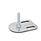 GN 42 Steel Leveling Feet, Tapped Socket or Threaded Stud Type, with Slotted Mounting Hole, Rectangular Shape Type (Base): G3 - With rubber pad, vulcanized, black, with 2 slotted holes
Version (Stud / Socket): S - Without nut, external hex at the bottom