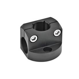 GN 473 Aluminum Base Plate Mounting Clamps Finish: ELS - Anodized finish, black
